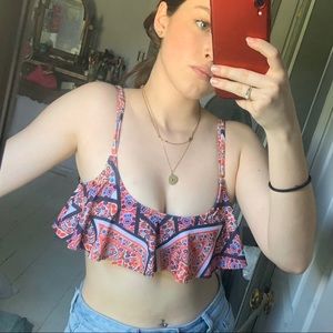 Funky print swimsuit top 🧡